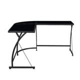 Janison Black Glass & Black Finish Desk