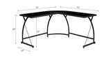 Janison Black Glass & Black Finish Desk