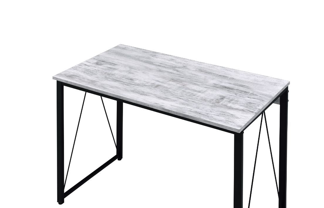 Zaidin Antique White & Black Finish Writing Desk