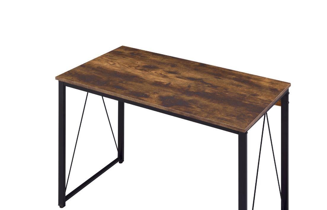 Zaidin Weathered Oak & Black Finish Writing Desk