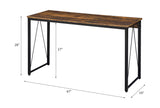 Zaidin Weathered Oak & Black Finish Writing Desk