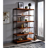 Oaken Honey Oak & Black Finish Bookshelf