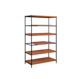 Oaken Honey Oak & Black Finish Bookshelf