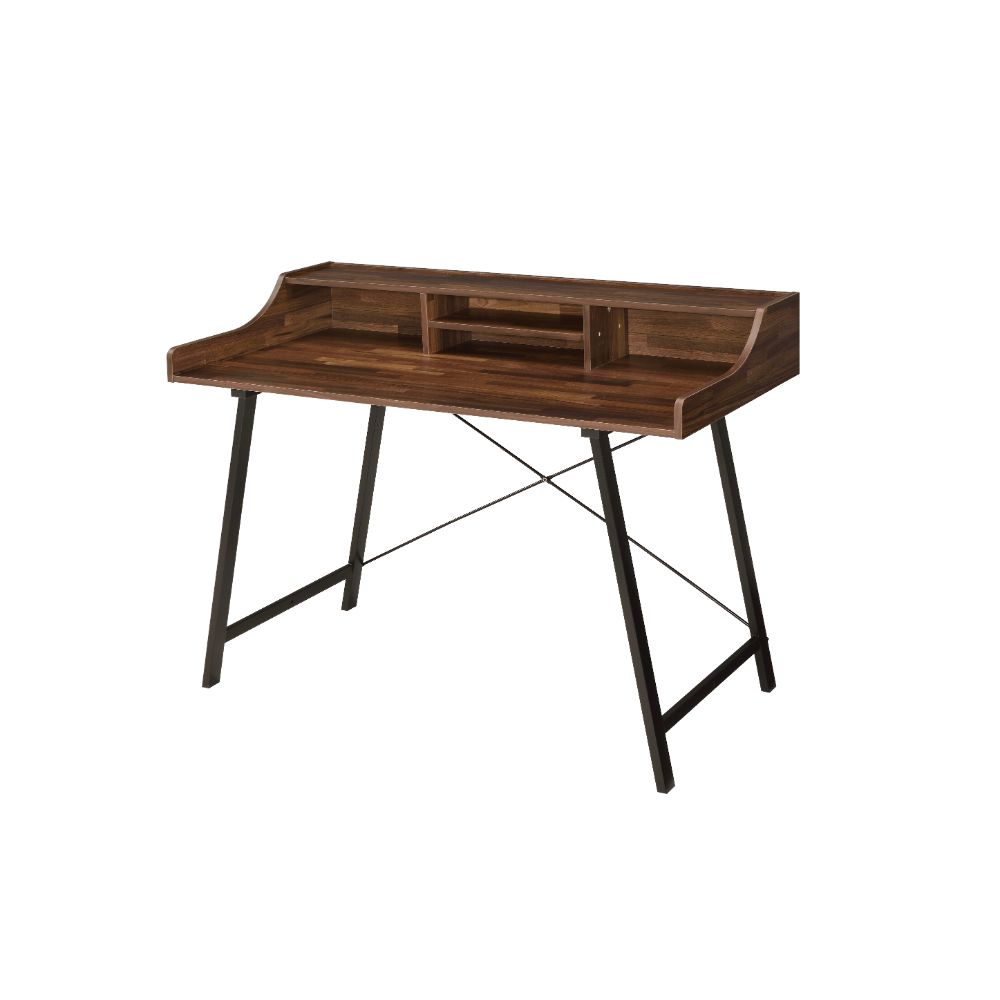 Sange Walnut & Black Finish Desk