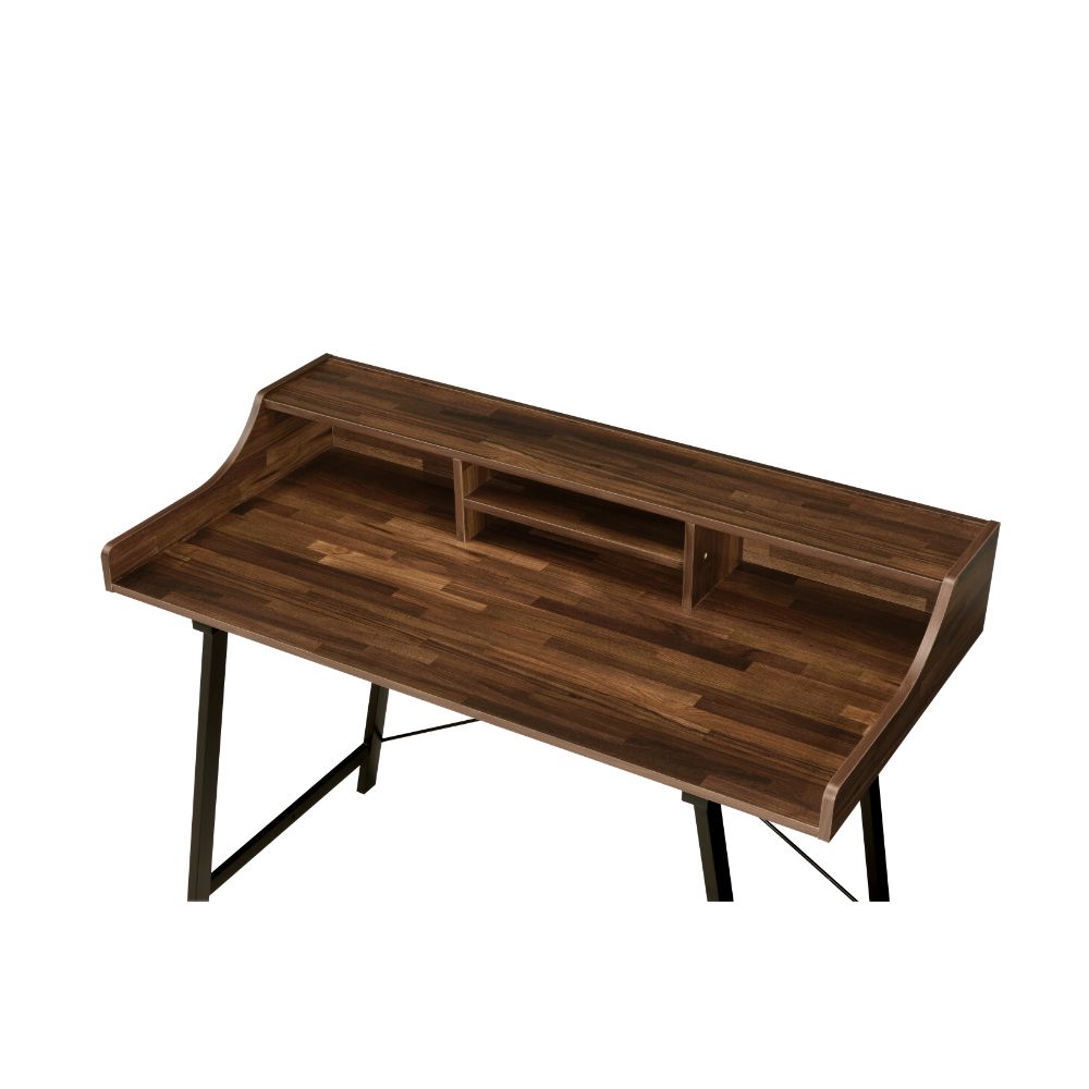 Sange Walnut & Black Finish Desk