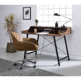 Sange Walnut & Black Finish Desk