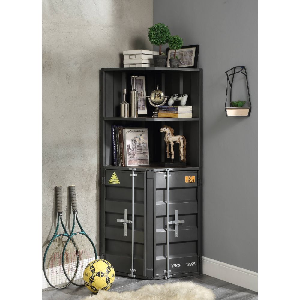 Cargo Gunmetal Finish Bookshelf