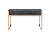 Perle Champagne Gold & Black Finish Writing Desk