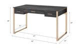 Perle Champagne Gold & Black Finish Writing Desk