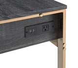 Perle Champagne Gold & Black Finish Writing Desk