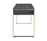 Perle Champagne Gold & Black Finish Writing Desk