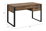 Aflo Weathered Oak & Black Finish Writing Desk