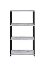 Nypho Antique White & Black Finish Bookshelf