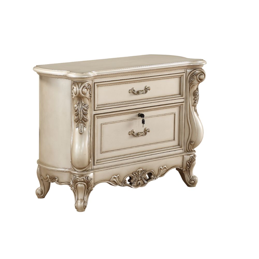 Gorsedd Golden Ivory Finish File Cabinet