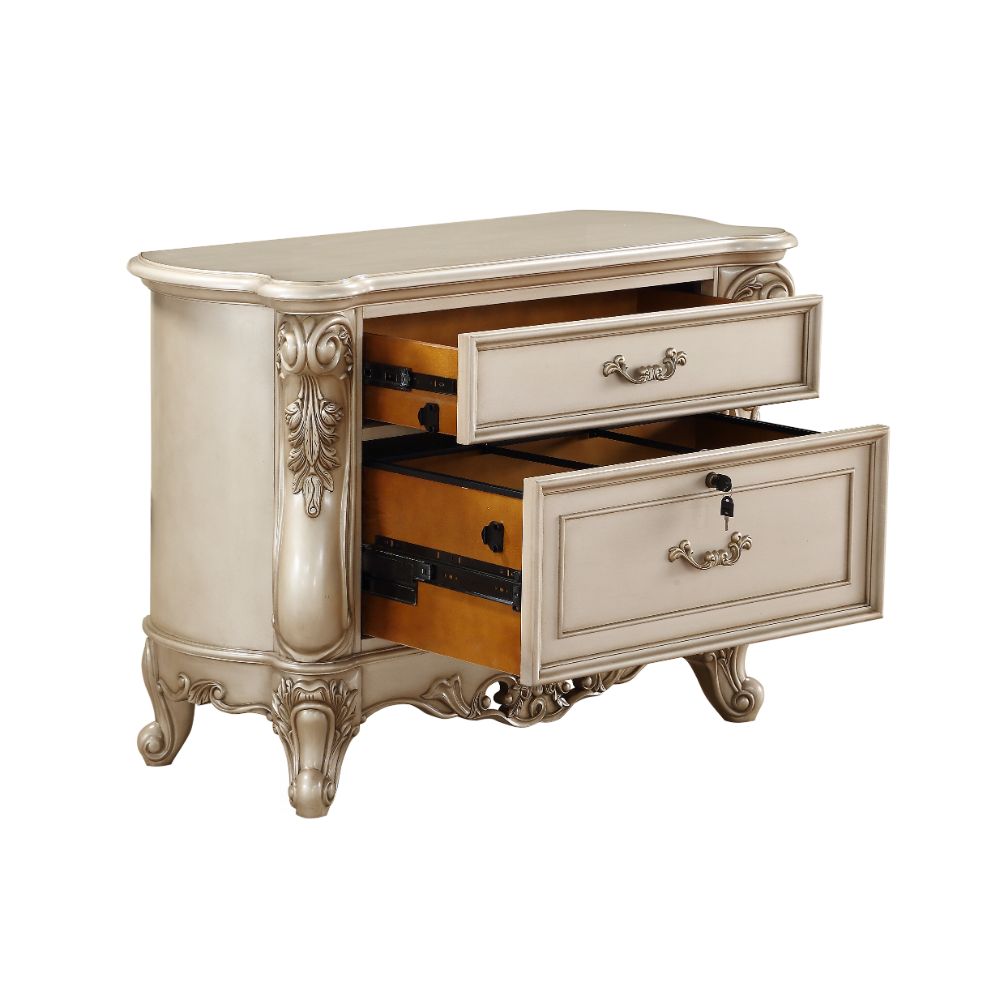 Gorsedd Golden Ivory Finish File Cabinet