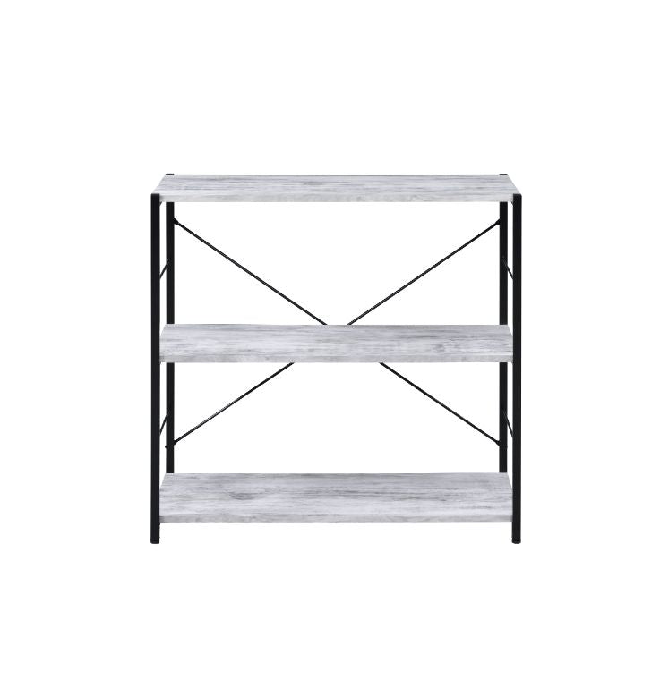 Tesadea Antique White & Black Finish Bookshelf