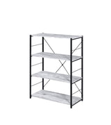 Tesadea Antique White & Black Finish Bookshelf