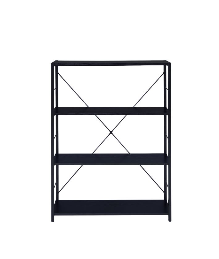 Tesadea Black Finish Bookshelf