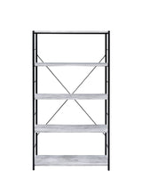 Tesadea Antique White & Black Finish Bookshelf