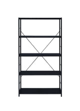 Tesadea Black Finish Bookshelf