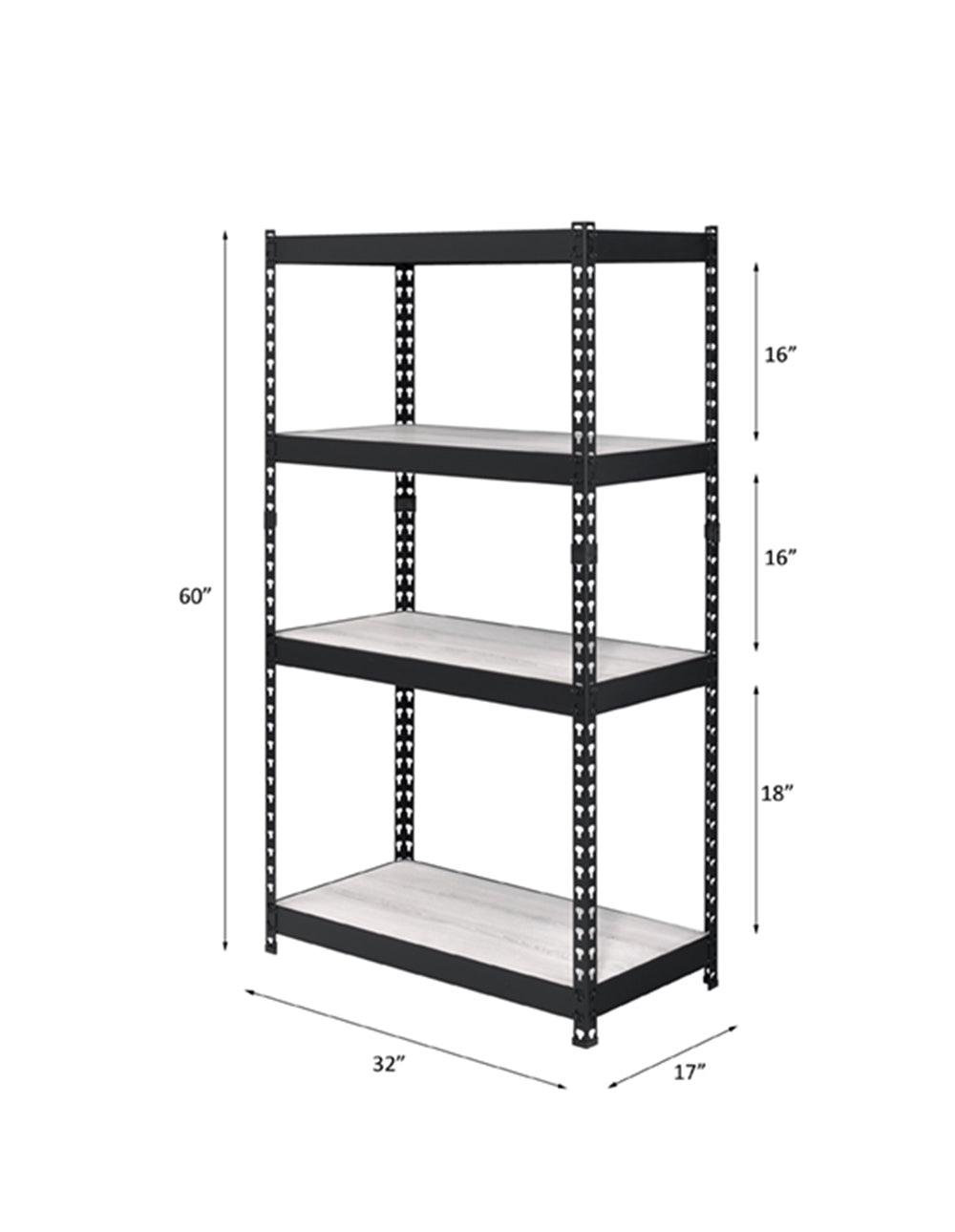 Decmus Natural & Black Finish Bookshelf