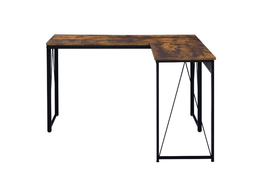 Zetri Weathered Oak & Black Finish Writing Desk