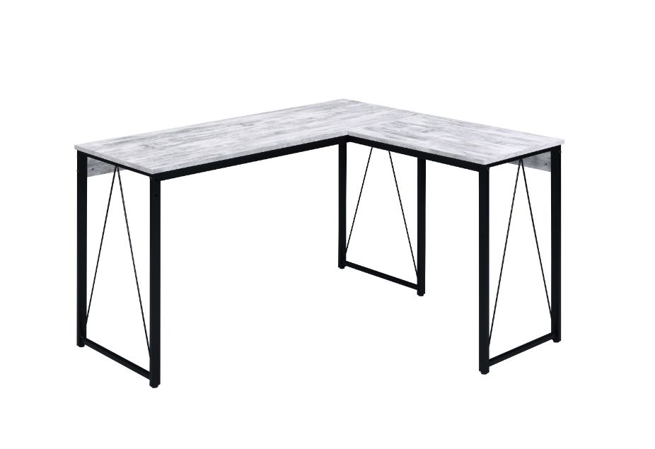 Zetri Antique White & Black Finish Writing Desk