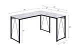 Zetri Antique White & Black Finish Writing Desk