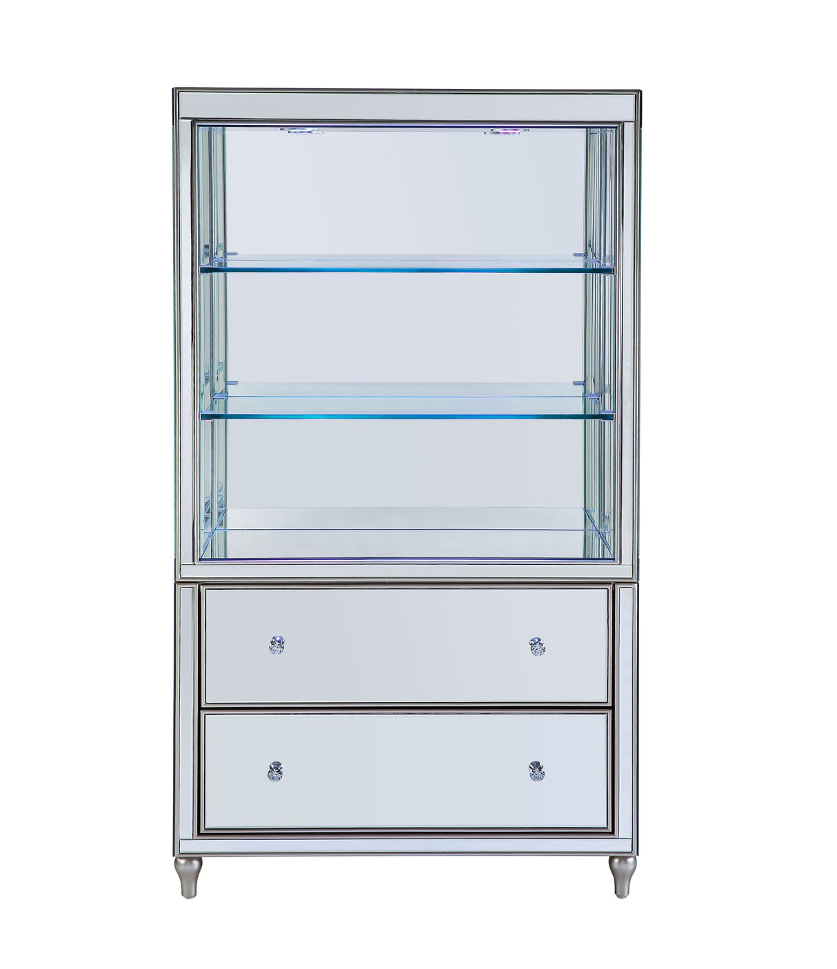 Persis Mirrored W/Led Finish Bookshelf