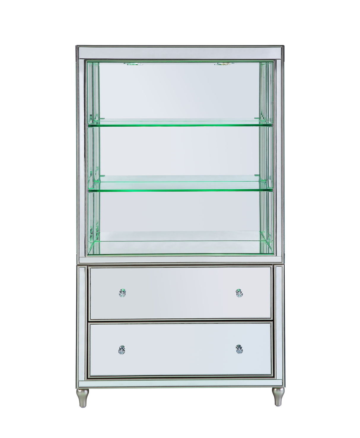 Persis Mirrored W/Led Finish Bookshelf