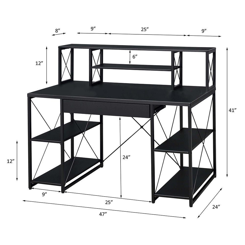 Amiel Black Finish Writing Desk