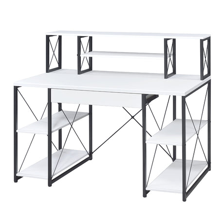 Amiel White & Black Finish Writing Desk