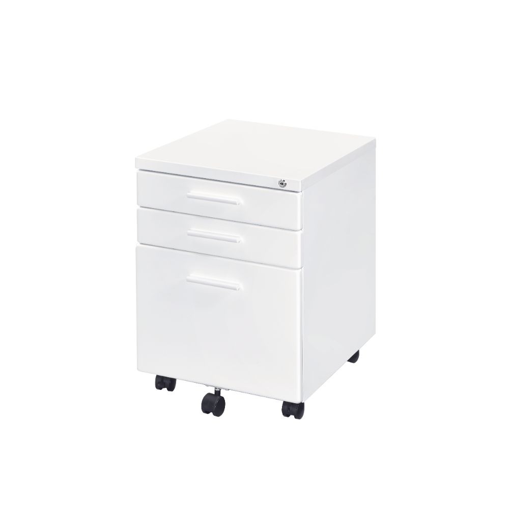 Peden White Finish File Cabinet