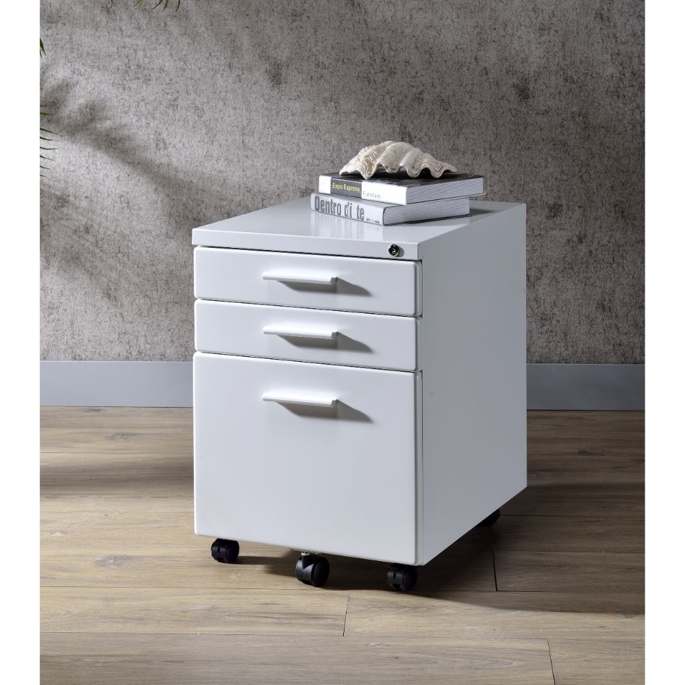 Peden White Finish File Cabinet