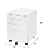 Peden White Finish File Cabinet