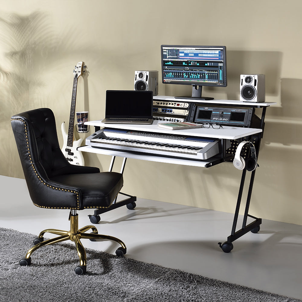 Suitor White & Black Finish Music Desk