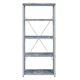 Jurgen Faux Concrete & Silver Finish Bookshelf