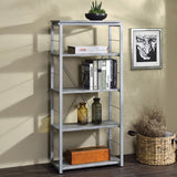 Jurgen Faux Concrete & Silver Finish Bookshelf