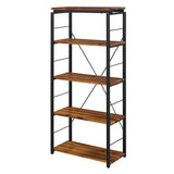 Jurgen Oak & Black Finish Bookshelf