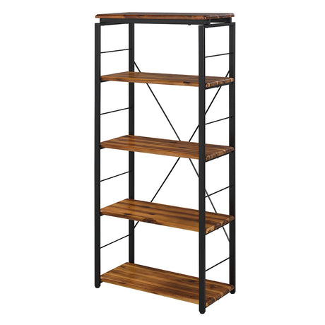 Jurgen Oak & Black Finish Bookshelf