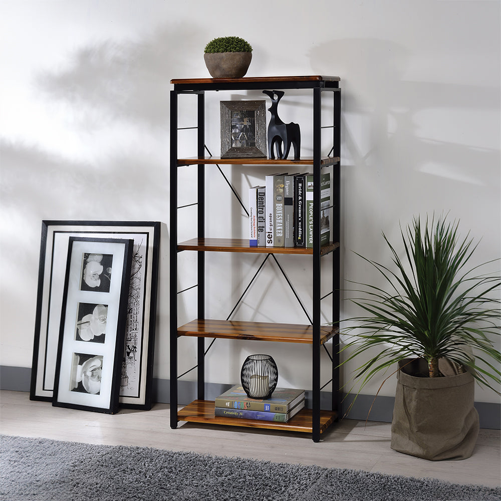 Jurgen Oak & Black Finish Bookshelf