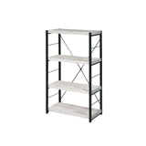 Jurgen Antique White & Black Finish Bookshelf