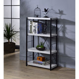 Jurgen Antique White & Black Finish Bookshelf