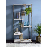 Tanan White & Champagne Finish Bookshelf