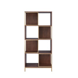 Diwan Walnut & Champagne Finish Bookshelf