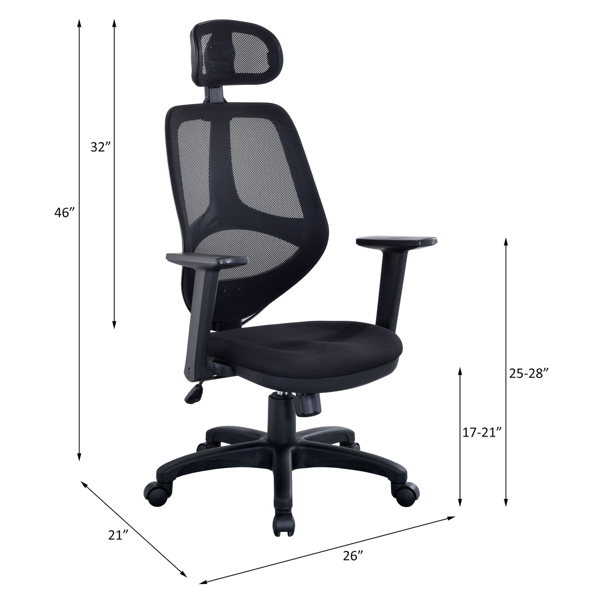 Arfon Black Finish Gaming Chair