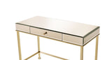 Canine Smoky Mirrored And Champagne Finish Writing Desk