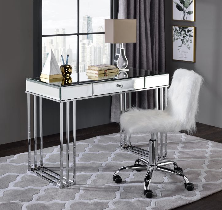 Critter Mirrored And Chrome Finish Writing Desk