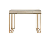 Critter Smoky Mirrored And Champagne Finish Writing Desk