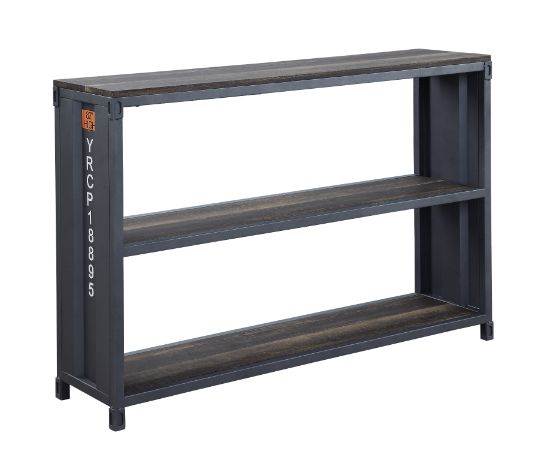 Cargo Weathered Oak & Gunmetal Finish Bookshelf